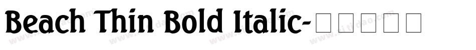 Beach Thin Bold Italic字体转换